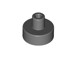 Tile, Round 1 x 1 with Bar and Pin Holder, Dark Bluish Gray (20482 / 6271752)