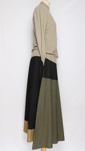 Юбка  "Широкая трехцветная комбинированная"  до р.52