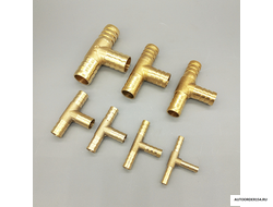 Трубка "ёлка" Т-образная д.8мм (латунь)