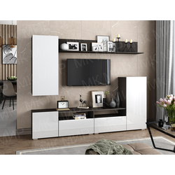 Гостиная Лия 2130*1700*350мм Венге/белый глянец