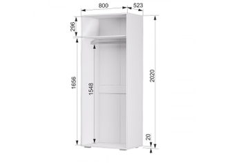 АКЦЕНТ №22 ЛЕВЫЙ (ШКАФ 2-ДВЕРНЫЙ)