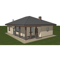 Одноэтажный дом с тремя спальнями 120м² (S43)