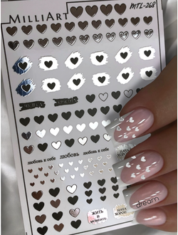 Слайдер-дизайн MilliArt Nails Металл MTL-268