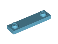 Plate, Modified 1 x 4 with 2 Studs with Groove, Medium Azure (41740 / 6252704)