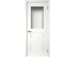ДО Смальта 44 классическая белая дверь со стеклом