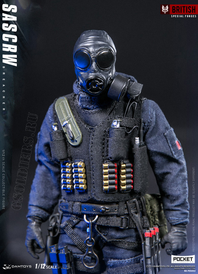 Британский спецназ САС фигурка 1/12 POCKET ELITE SERIES: SAS CRW Breacher (PES002) DAMTOYS