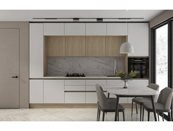 Композиция кухни ЖЕНЕВА Дуб Палермо/Белый матовый