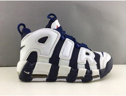 Nike Air More Uptempo 96 University (белыые с синим)