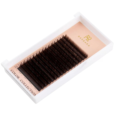 Ресницы коричневые BARBARA «ТЁМНЫЙ ШОКОЛАД» - MIX (16 линий)