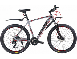 Pioneer Eagle 27,5" (алюминий,  21 скорость, диск. тормоза, гидравлика) (серый)
