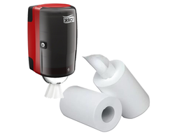 Рулонные бумажные полотенца с центральной вытяжкой и диспенсеры