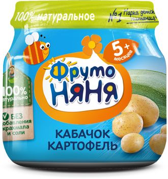 ФРУТОНЯНЯ 80г пюре Картофель кабачки