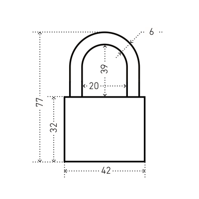 Замок навесной АЛЛЮР ВС1Ч- 364ПД ЗЕЛЁНЫЙ 5 кл. d6мм дл.дужка  [44778]