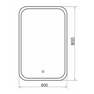 Зеркало "Пион-60" с LED-подсветкой 600х800