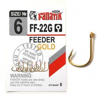 Крючки FANATIK FF-22 FEEDER Gold (8шт) / №6