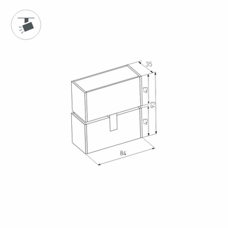 Светильник Arlight MAG-LASER-FOLD-45-S84-3W (WH, 15 deg, 24V)