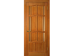Дверь АМПИР ДБО бессучковый массив дерева  с частичным остеклением