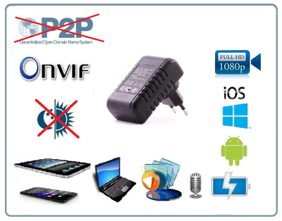 WiFi видеоняня (в виде блока питания) с DVR Full HD (Pro iCam)