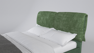 Современная дизайнерская кровать Марго, мягкие съемные подушки в изголовье, фанера, усиленная металлом, с подъемным механизмом и бельевым ящиком