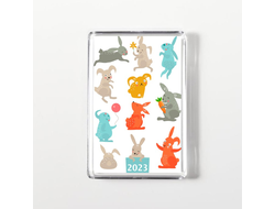 Магнит акриловый год Кролика №11