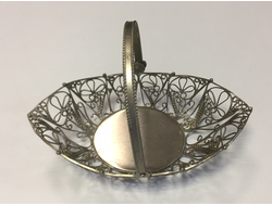 78-3/ Конфетница ажурная мельхиоровая