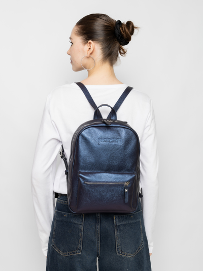 Женский кожаный рюкзак Anzolla Premium indigo (арт. 
3040-56)