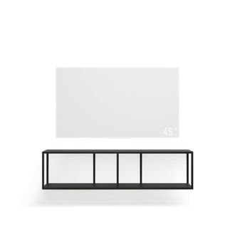 Тумба TV stand lite black черный дуб матовый лак подвесной