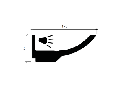 Карниз 1.50.211 - 72*176*2000мм