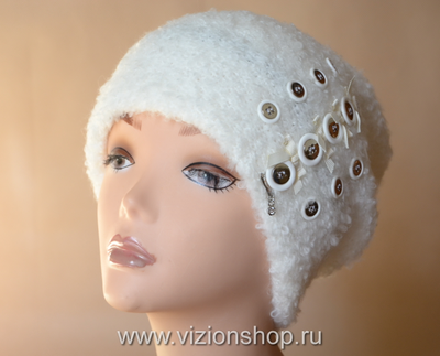 модная пушистая шапка италия зима 2019 Визио Смоленск фото итальянских головных уборов Vizio