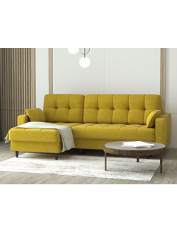 ДВУСПАЛЬНЫЙ ПРУЖИННЫЙ УГЛОВОЙ ДИВАН-КРОВАТЬ ОРЛЕАН, ПРОЧНЫЙ МЕТАЛЛОСКЕЛЕТ, СО СПАЛЬНЫМ МЕСТОМ И МЕХАНИЗМОМ ПАНТОГРАФ, НОЖКИ 10 СМ