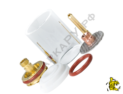 Набор газовой линзы горелки TIG Старт Custom Set 6 ф2.4мм сопло прозрачное ф35х47мм для TIG-17,18,26