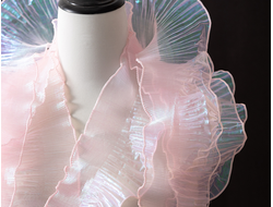 ПЛИССИРОВАННАЯ КРУЖЕВНАЯ ЛЕНТА, 13 СМ. АРТ. К-00041, 10 м. ЦВЕТ: Розовый