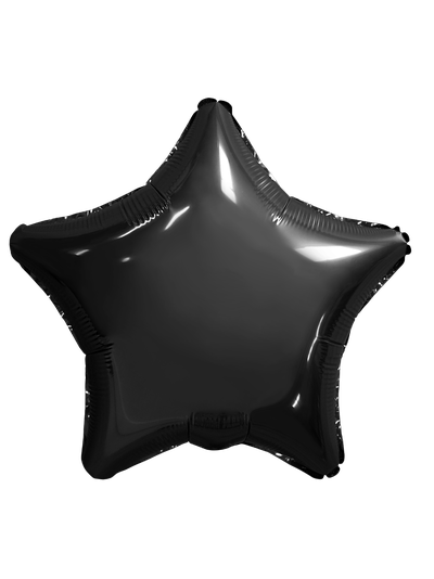 Фольгированный воздушный шар звезда чёрная 48см