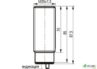 Индуктивный датчик ISB A81A-12G-10-LZ