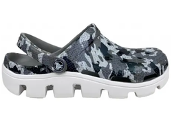 CROCS DUET SPORT CLOG CAMO GREY WHITE