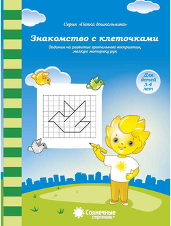 Знакомство с клеточками: Задания на развитие зрительного восприятия, мелкую моторику: для детей 3-4 лет