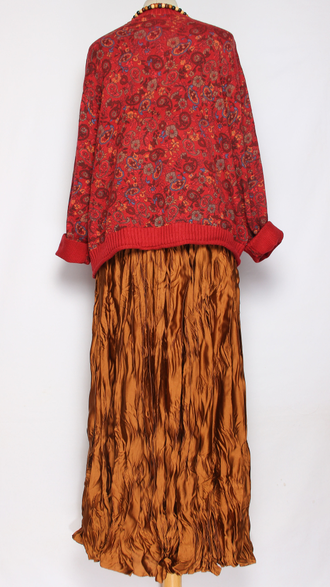 Джемпер ХЛОПОК "Восточный орнамент" малина до р.52