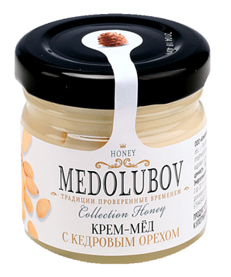 Крем-мёд Медолюбов с кедровым орехом 40мл