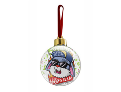 Новогодний ёлочный шар год Кролика №18