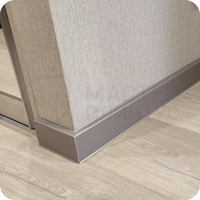 Плинтус ХДФ Dollken Cubu Flex Life 60мм Х 2,5 м 1246 Серебро платина