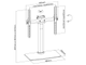 Настольная подставка iTECHmount KFG-2 с наклонно-поворотным кронштейном для телевизора