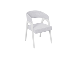 Кресло Техас 1 Белый матовый/тк. №210 Велюр Jercy silver