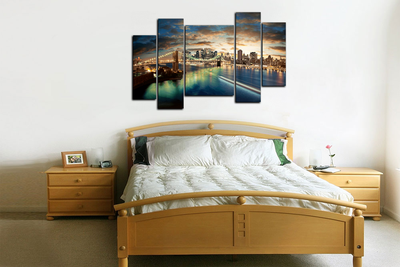 Модульная картина "Блеск ночного города"