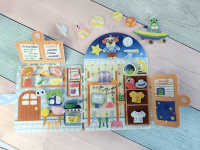 Игра из фетра на липучках "Космопес и пришельцы"