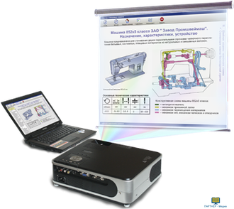 Электронные плакаты «Оборудование швейного производства», (157 графических модулей).