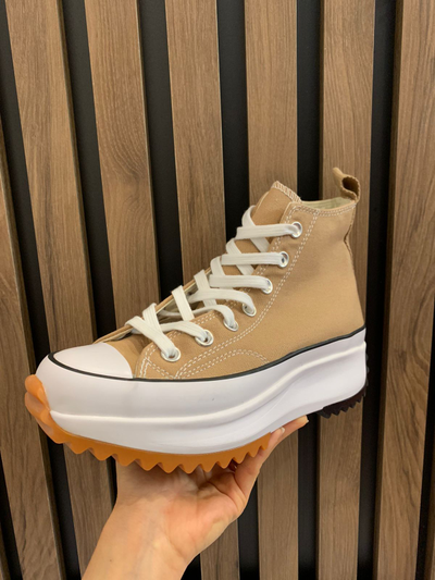 Кеды Converse Run Star Hike Platform Seasonal Color бежевые высокие на платформе купить в москве