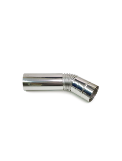 Труба угловая дымохода #D65 мм (толщина стенок 0.4 мм)