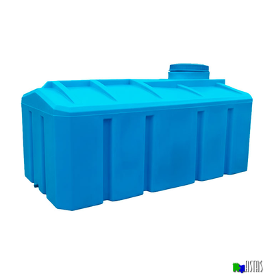 Емкость 1000 литров прямоугольная горизонтальная синяя