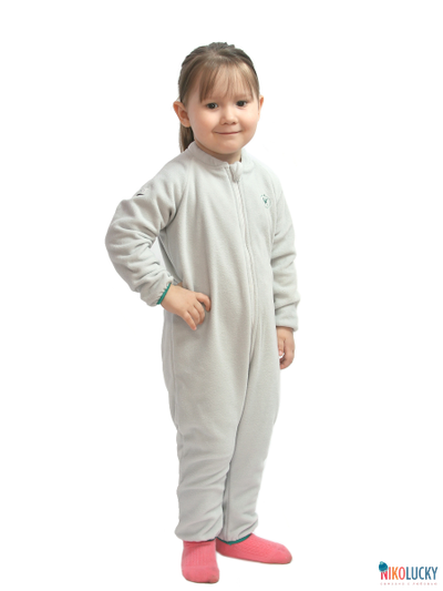 Комбинезон 180727, цвет серый флис(антипиллинг) размер 30/рост 110