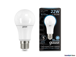 Gauss LED A70 22w 840 E27